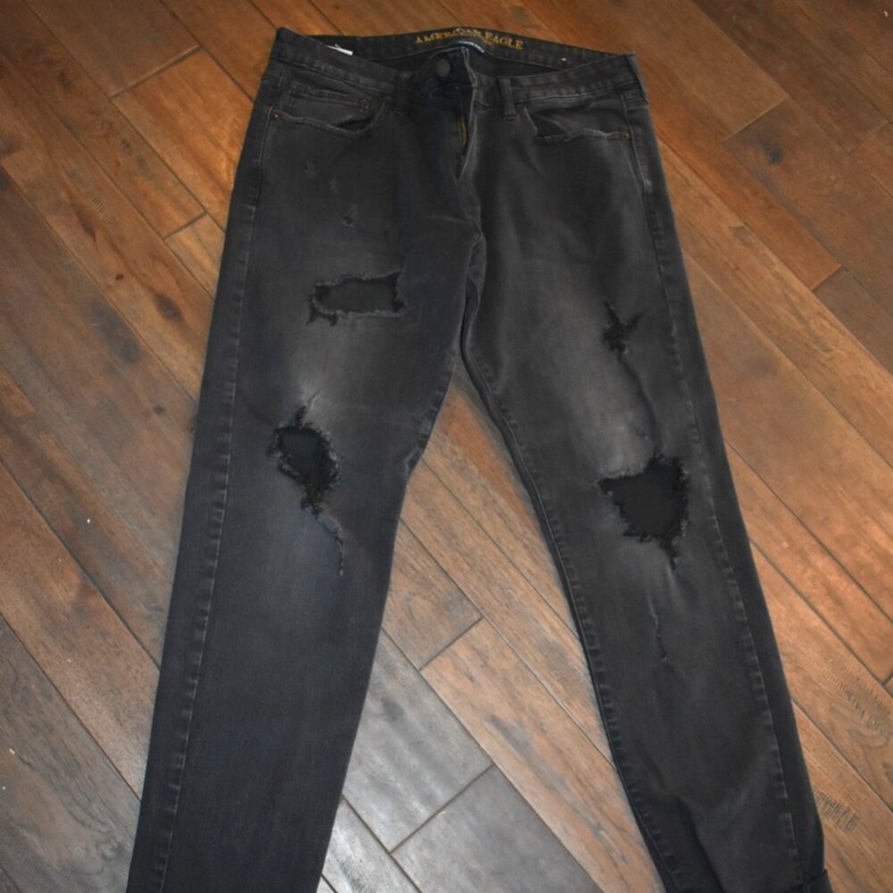 Black Mens Ripped Jeans